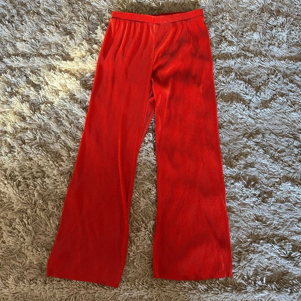RO & DE pleated orange pants xs